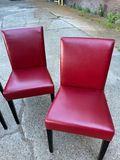 Set of Four Red Dining Chairs  - thumbnail 5 of 6
