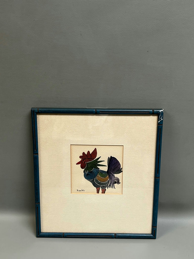 Signed Pen & Ink Rooster Drawing - image 1 of 5