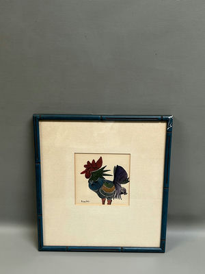 Signed Pen & Ink Rooster Drawing  - Image 1 of 5