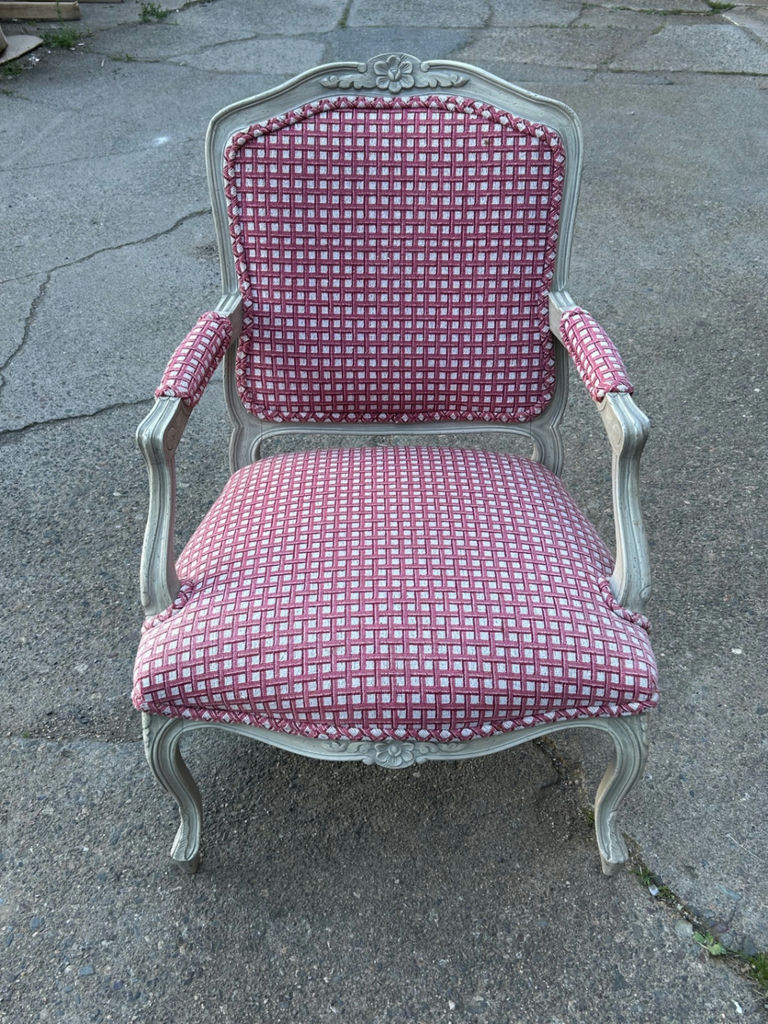 French Provincial Upholstered Armchair - image 1 of 5