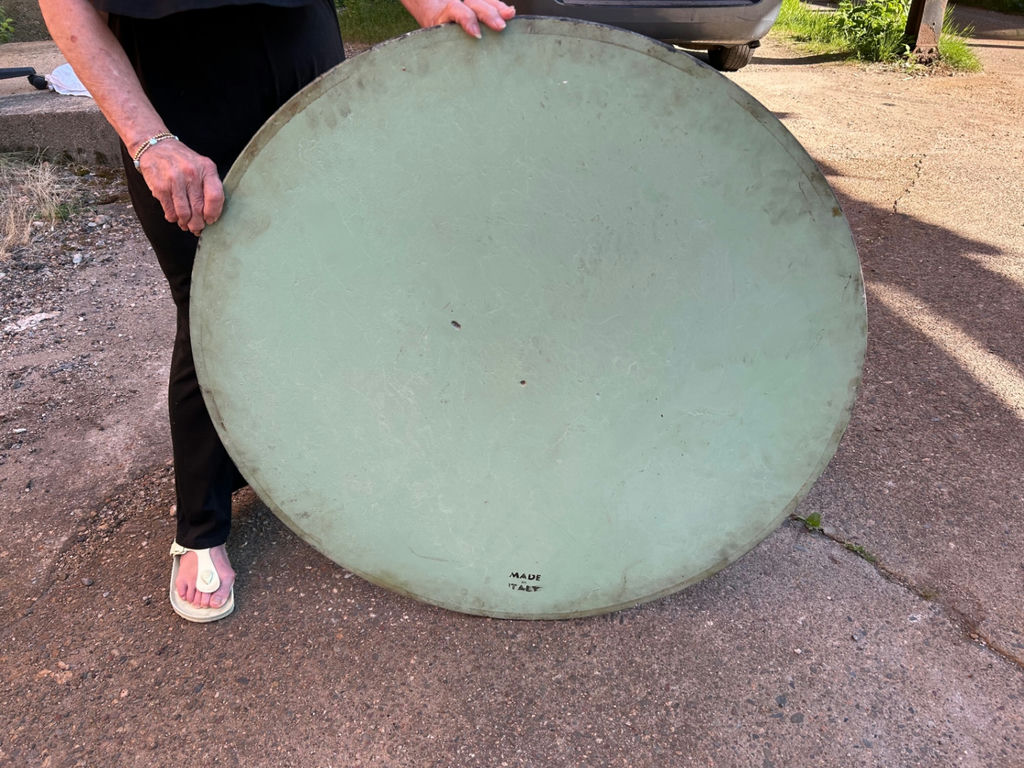 Italian Green Round Marble Top  - image 3 of 6
