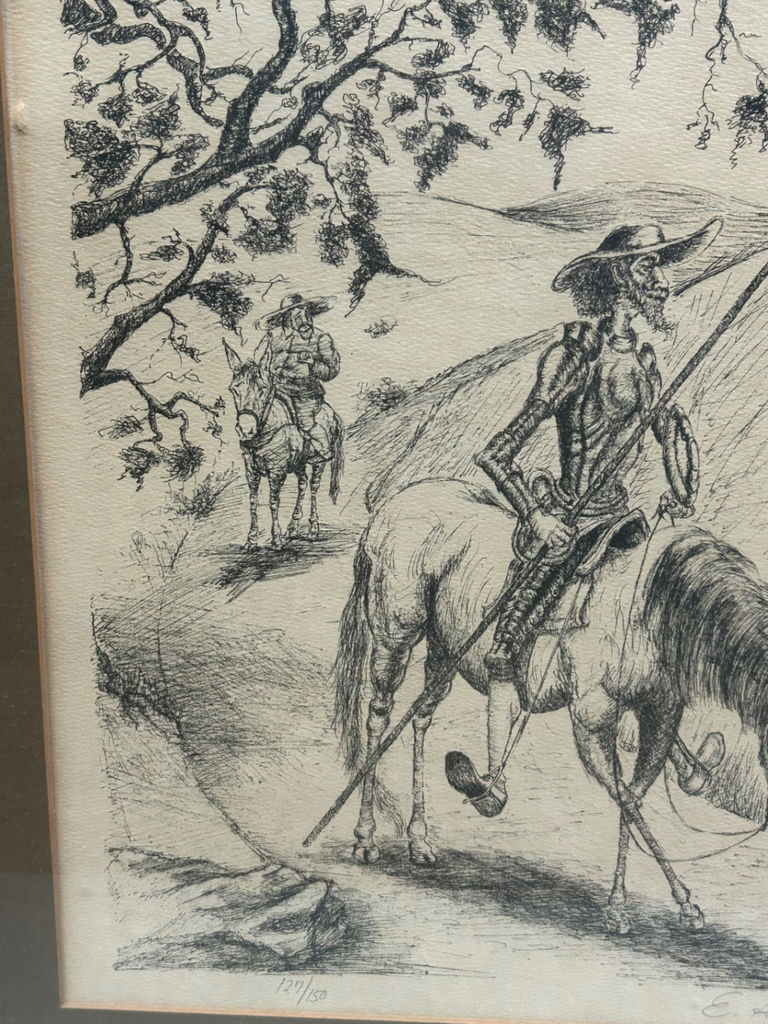 Don Quixote Lithograph Signed and Numbered - image 4 of 5