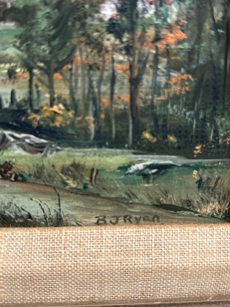Signed Textured Landscape Oil Paintings - image 4 of 6