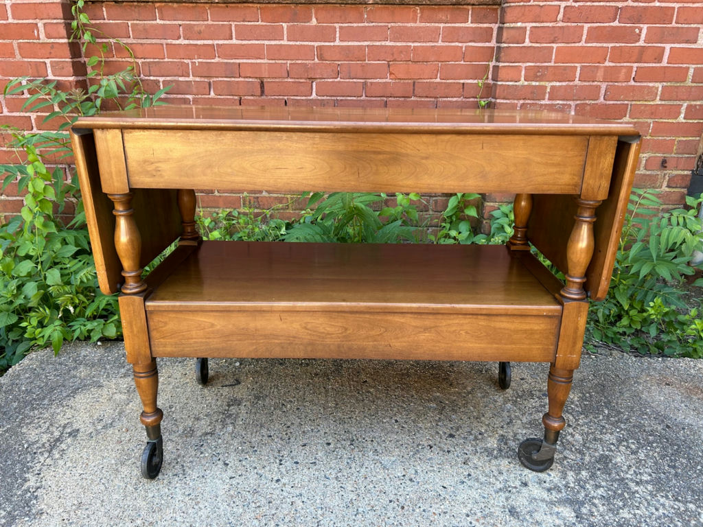 Willet Furniture Drop Leaf Serving Cart  - image 4 of 7