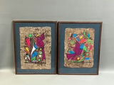 Vintage Amate Paintings on Bark Paper - thumbnail 1 of 5