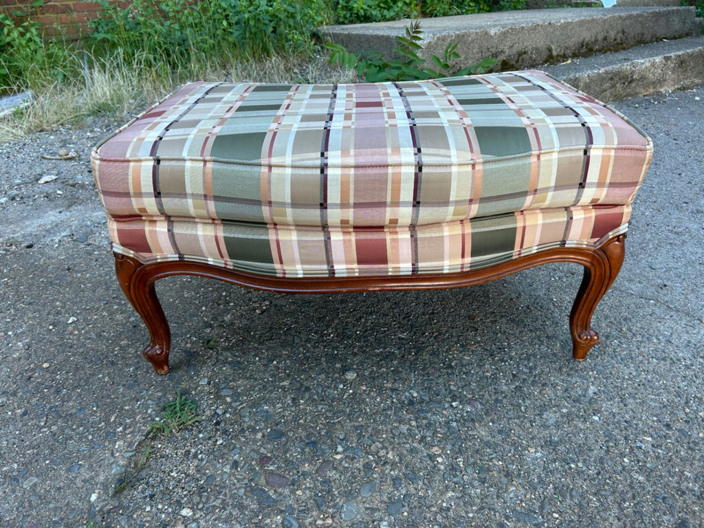 Ethan Allen Upholstered Chair W/ Ottoman - image 7 of 9