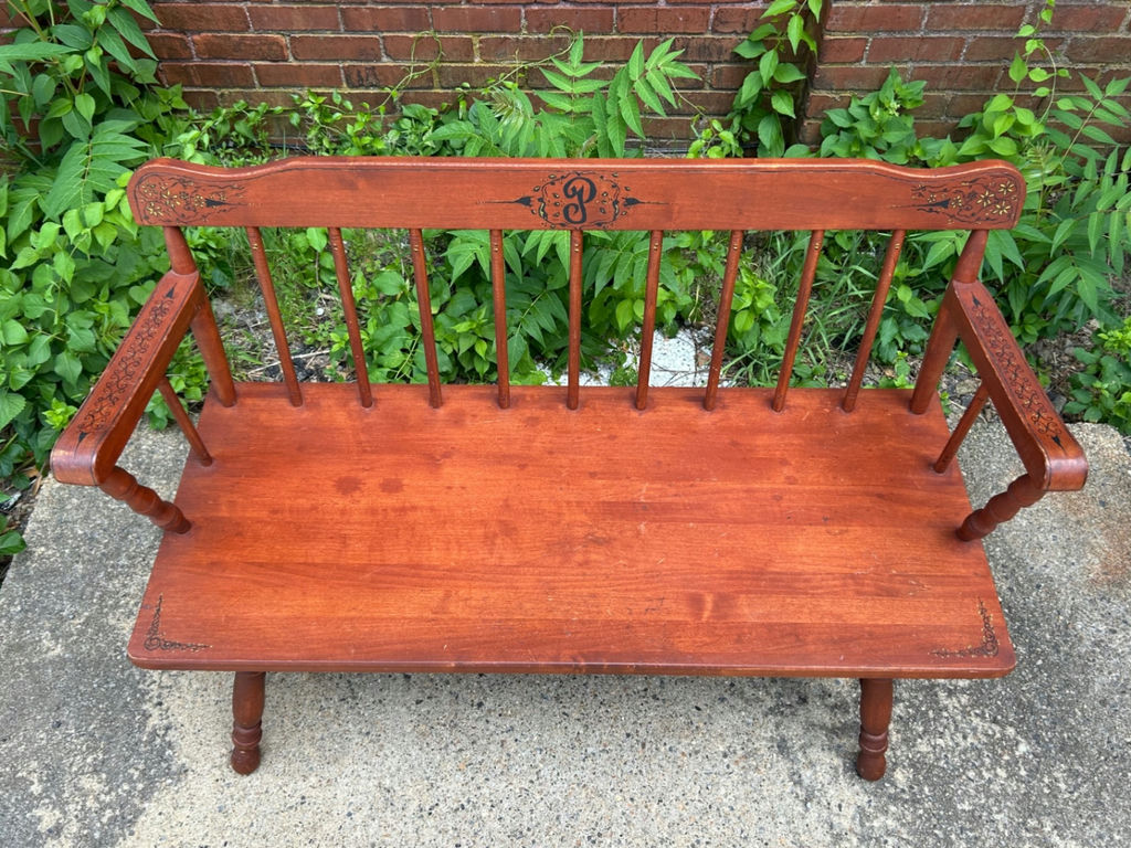 Farmhouse Hand Painted Bench - image 5 of 6