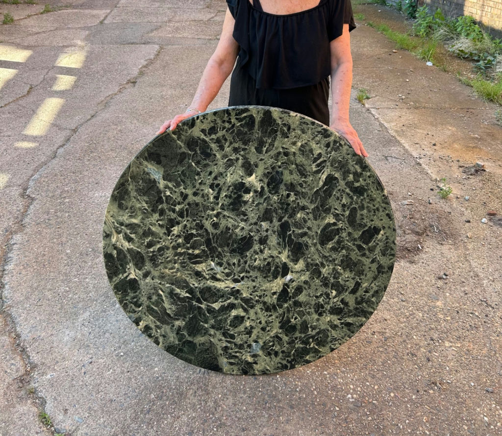 Italian Green Round Marble Top - image 6 of 6