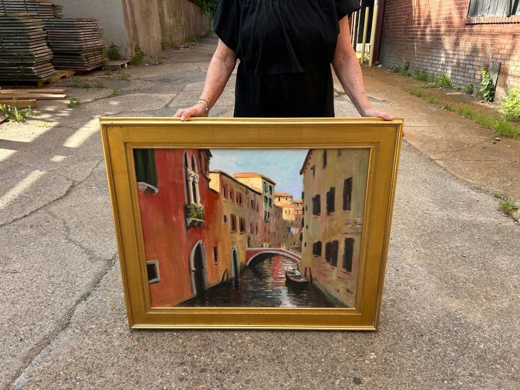 Signed Venice Canal Oil Painting  - image 4 of 6
