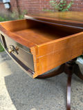 Mid-Century Leather Top One Drawer Table - thumbnail 3 of 6