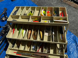Collection of fishing rods, reels, and tackle - thumbnail 4 of 14