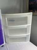 White and purple plastic storage drawer units - thumbnail 3 of 5