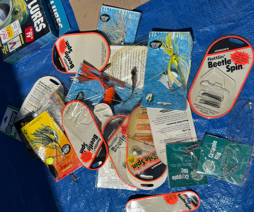 Collection of fishing rods, reels, and tackle - image 6 of 14