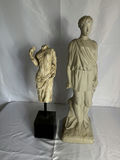 Framed floral still life with classical sculptures - thumbnail 8 of 10