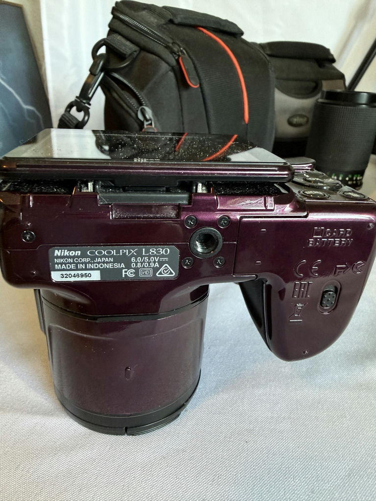 Assorted cameras, lenses, flash, and tripods - image 2 of 16