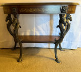 Ornate two-tier console table with horse-head legs - thumbnail 4 of 6