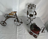 Vintage table lamp with assorted decorative metal items - thumbnail 5 of 5