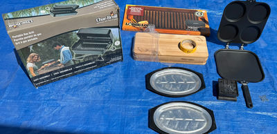 Char-Broil Portable Gas Grill with Lodge Logic Cast Iron Griddles and Accessories - Image 1 of 5