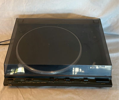 JVC direct-drive turntable with vinyl LP collection - Image 1 of 8