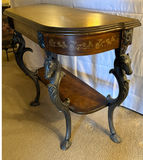 Ornate two-tier console table with horse-head legs - thumbnail 5 of 6
