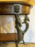 Ornate two-tier console table with horse-head legs - thumbnail 3 of 6
