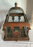 White Column And Wood Birdcage - thumbnail 2 of 5