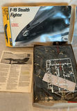 F-19 Stealth Fighter model kit with Buick Riviera diecast and wooden wagon - thumbnail 3 of 4