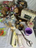 Assorted Craft Supplies and Decorative Baskets with Clocks - thumbnail 3 of 5