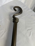 Ornate black iron magazine rack, decorative lampshade, and curved curtain rod - thumbnail 4 of 4