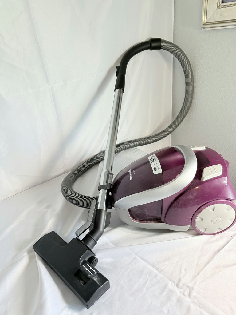 Panasonic Purple HEPA Canister Vacuum and Blue Bissell 3-way Bagless Vacuum with Attachments - image 4 of 6