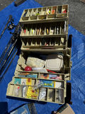 Collection of fishing rods, reels, and tackle - thumbnail 3 of 14