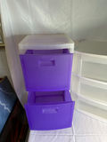 White and purple plastic storage drawer units - thumbnail 4 of 5