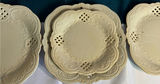 Cream ceramic plates with pineapple-border rims and scalloped-edge plates - thumbnail 4 of 5