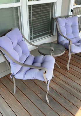 Small Metal Patio Table And Chairs - Image 1 of 7