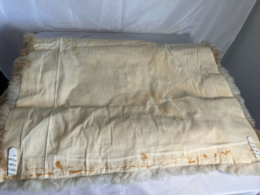Sheep skin throw with Deer Design - image 5 of 5