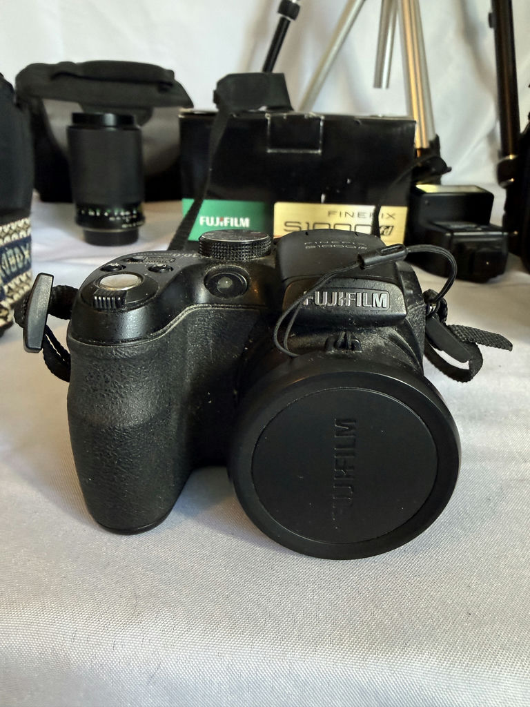 Assorted cameras, lenses, flash, and tripods - image 7 of 16