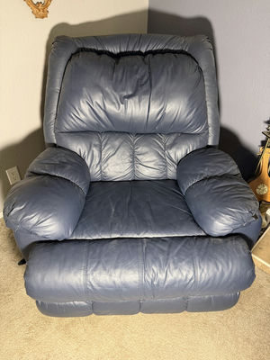 Navy Action Industries 'Leather' Recliner - Image 1 of 7
