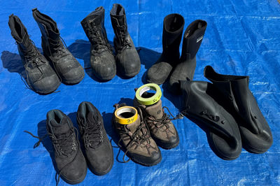 6 Pair of Men's Assorted black boots and waders - Image 1 of 4