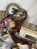 Assorted Craft Supplies and Decorative Baskets with Clocks - thumbnail 4 of 5