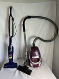 Panasonic Purple HEPA Canister Vacuum and Blue Bissell 3-way Bagless Vacuum with Attachments - thumbnail 2 of 6