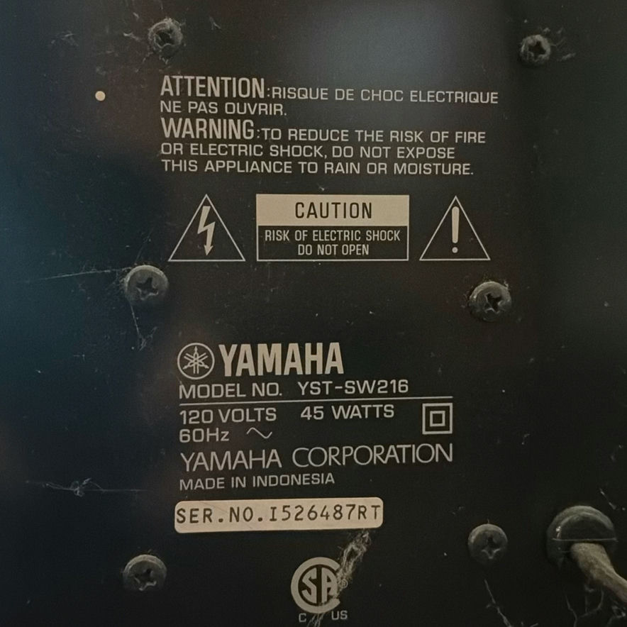 Yamaha YST-SW216 Subwoofer, Sony BDP-S3700 Blu-ray Player, and Monster Power HTS1600 - image 11 of 11