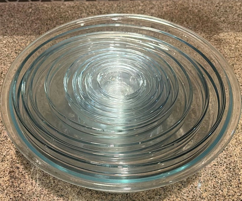 Set of Clear Glass Bowls in Multiple Sizes - image 1 of 5