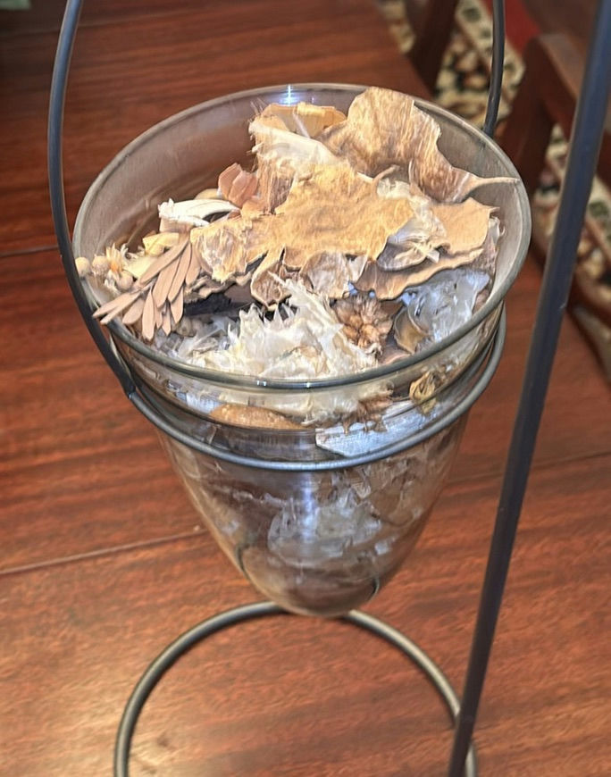Artificial Floral Centerpiece, Decorative Branch Stems, and Metal Wine Rack - image 8 of 8