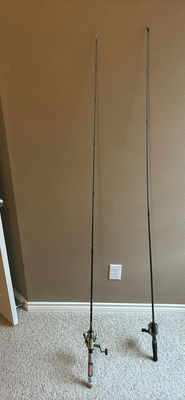 Two fishing rods with reels - Image 1 of 9
