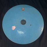 Blue enamel-on-copper decorative plate with gold scroll motif - thumbnail 2 of 6
