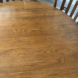 Round Oak Dining Table with Six Spindle Chairs - thumbnail 6 of 6
