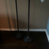 Pair of black floor lamps with dual light heads - thumbnail 5 of 6