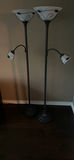 Pair of black floor lamps with dual light heads - thumbnail 6 of 6