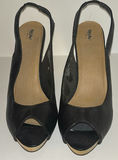 Black Bandolino pumps, pink leopard-patterned flip-flops, and black slingback sandals - thumbnail 11 of 13