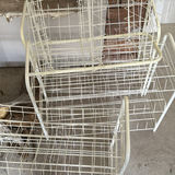 Set of white metal wire storage racks - thumbnail 3 of 4